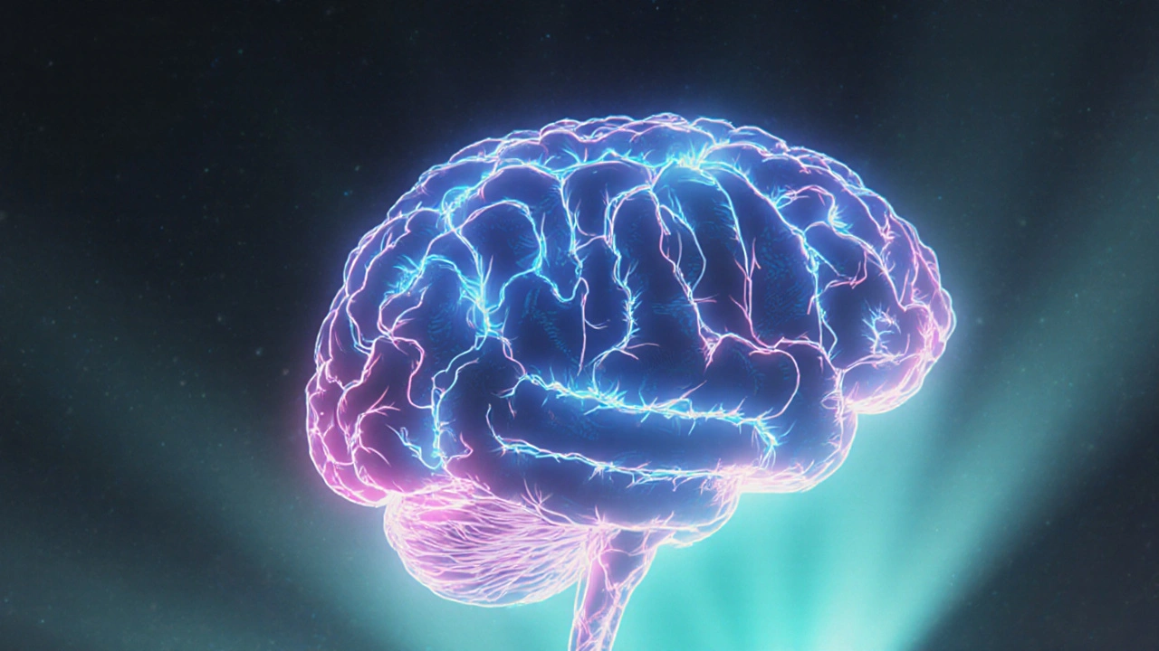 Anime‑style brain showing dimmed reward pathways against active regions.